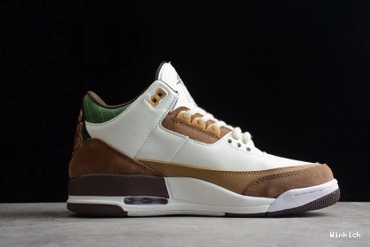 Brown SE 3 White Dark Shoes Air Retro Green 398614-500 Jordan 1027